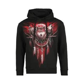 Spiral Cry Of The Wolf Hoodie Black