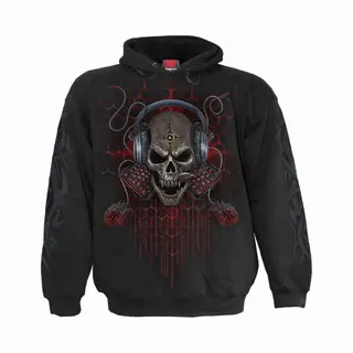 Spiral Pc Gamer Kapuzenpullover Schwarz In L