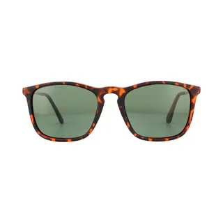 Montana Rectangle Brown Turtle Rubbertouch G15 Green Polarized Sunglasses