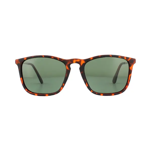 Montana Rectangle Brown Turtle Rubbertouch G15 Green Polarized Sunglasses thumbnail