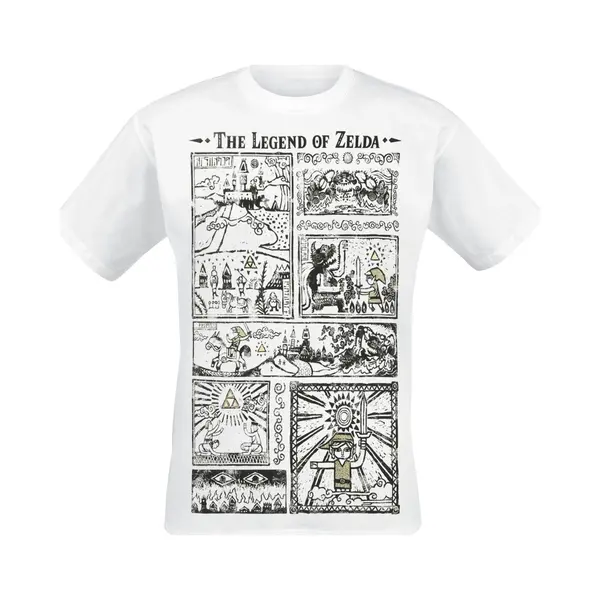The Legend Of Zelda - Gaming T-shirt - Zeichnung - S Tot M - Voor Mannen - Wit thumbnail