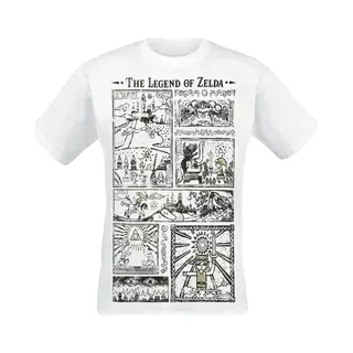 The Legend Of Zelda - Gaming T-shirt - Zeichnung - S Tot M - Voor Mannen - Wit