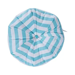 Homescapes Stripe Pleated Round Floor Cushion In Blue