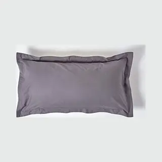 Homescapes Egyptian Cotton Oxford Pillowcase 200 Tc, King Size In Dark Grey
