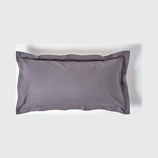 Homescapes Egyptian Cotton Oxford Pillowcase 200 Tc, King Size In Dark Grey thumbnail