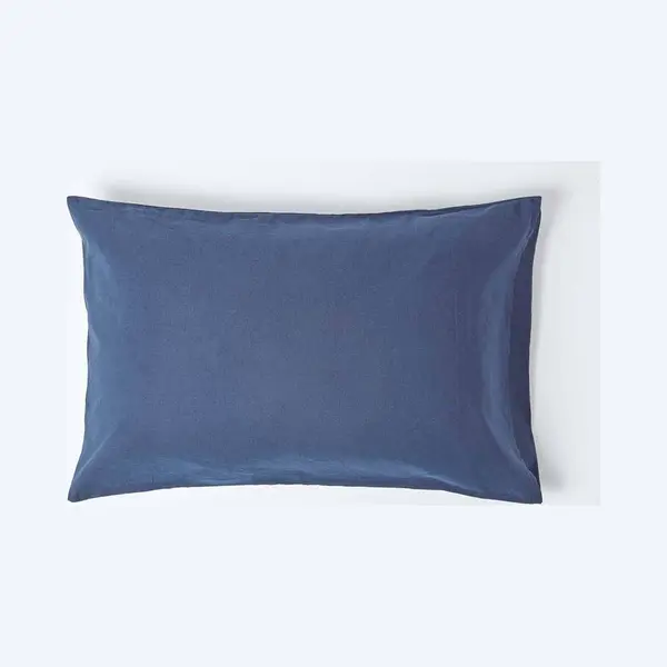 Homescapes Linnen Kussensloop 48 X 74 Cm - Marineblauw thumbnail