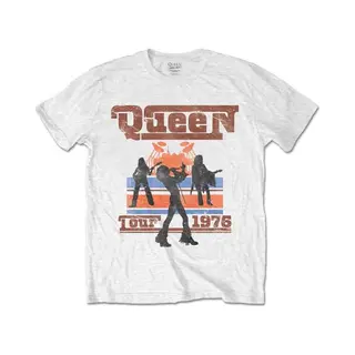 Rock Off officially licensed products T-Shirt # S White Unisex # 1976 Tour Silhouettes