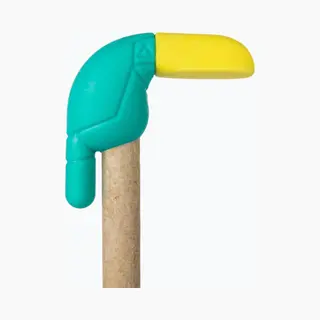 Mustard - Set Gummen Voor Potlood - 16 Stuks - Tropische Vogel
