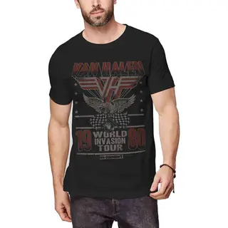 Van Halen World Invasion Tour 1980 T-Shirt Black