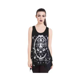 Jawbreaker Vitriol Skull Mesh Top Black