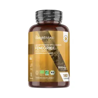 WeightWorld Organic Fenugreek Capsules - 180 Capsules - 3 Months Supply - Rich In Dietary Fibre - Natural Source Of Saponins - Soil Association Certified - Vegan