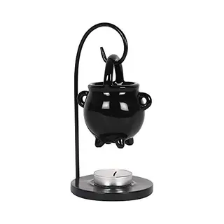 Something Different Spirit Of Equinox Hanging Cauldron Pagan Oil Burner Light 20 X 12 X 12 Black