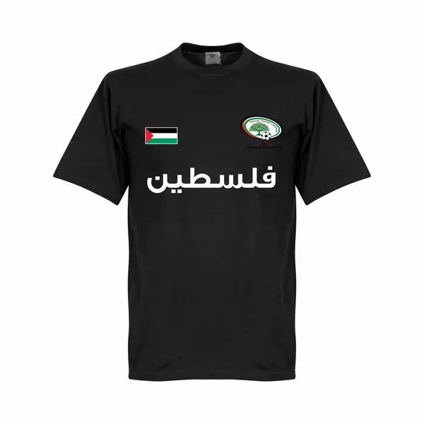 Retake Palestina Football T-Shirt - Zwart - Xxl thumbnail