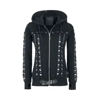 Banned Corset Hoodie Jacket Black