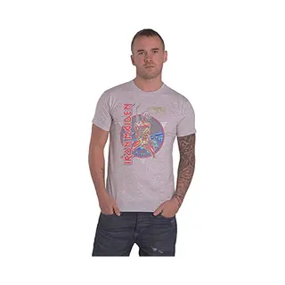 Rock Off officially licensed products Iron Maiden T Shirt Somewhere In Time Band Logo Nue Offiziell Herren Grau L