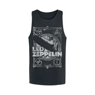 Led Zeppelin Vintage Print LZ1 Tank-Top Schwarz In L
