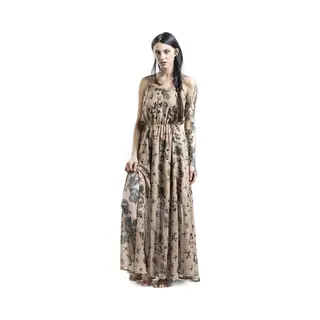 Jawbreaker Apothecary Master Sundress Maxi Dress Beige