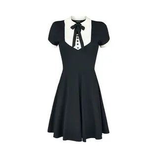 Jawbreaker In A Mood Tie Neck Dress Mini Dress Black White