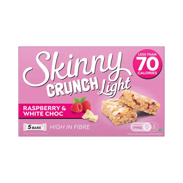 Skinny Crunch Skinny Cruch Light Rasberry & White Chocolate 5 × 19g thumbnail