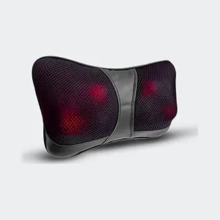 Well Being Massagekussen – Massage Kussen Shiatsu – 4 Draaiende Drukpunten – Warmte Functie - Elastische Bevestigingsbandjes – Elektrisch Nek