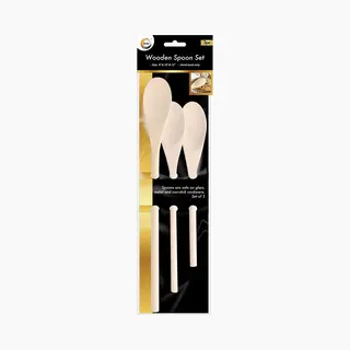 Did Pollepels Set - 3x Stuks - Hout - Verschillende Lengtes - Houten Pollepel