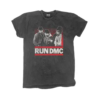 Rock Off Run Dmc - Gradient Bars Heren T-shirt - L - Zwart