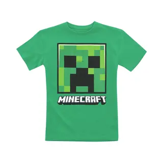 Minecraft Kids - Creeper Face T-Shirt Green