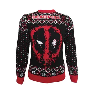 Deadpool - Spray Christmas Jumper Black Red White