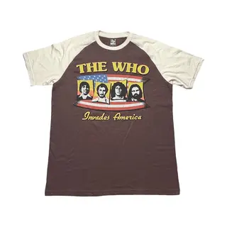 Rock Off The Who - Invades America Heren T-shirt - 2XL - Bruin/Creme
