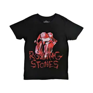 The Rolling Stones - Hackney Diamonds Cracked Glass Tongue Heren T-shirt - L - Zwart