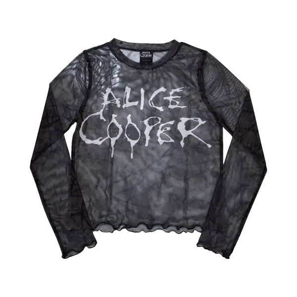 Rock Off Alice Cooper - Dripping Logo Crop Top - Xl - Zwart thumbnail