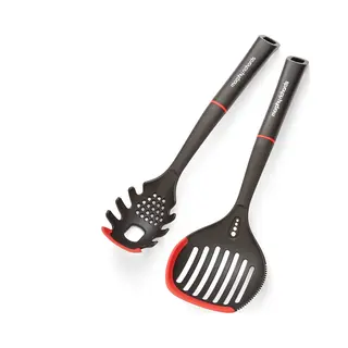 Morphy Richards Pasta Server And Skimmer Utensil Set In Black