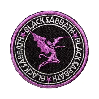 Black Sabbath Daemon Circle Woven Patch In Black
