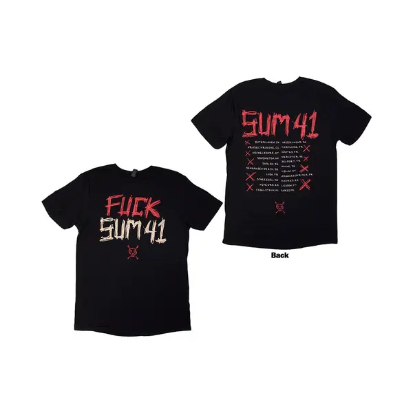 Rock Off officially licensed products Sum 41 Tour 24 F**k Sum 41 T Shirt Xl thumbnail