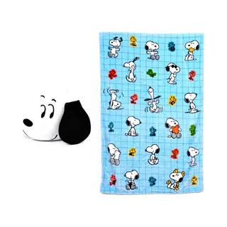 Puckator Blankeazzz Peanuts Snoopy & Woodstock 2-in-1 Plush Toy & Travel Blanket - Travel Long Haul Flight Plane Essentials Accessories For Flying