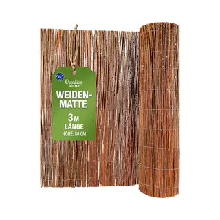 Creative Home Wilgenmat Balkon Wilg 80 X 300 Cm (H X L) | Natuurlijk Privacy Scherm Hek | Mat Tuin | Zonwering Balkon Windbescherming Terras