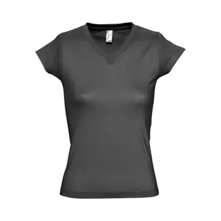 Sol'S Women's Moon V Neck Short Sleeve T-Shirt In Dark Grey | Size, 3XL