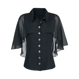 Hell Bunny Draco Blouse Black