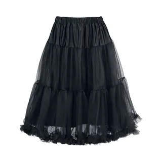 Hell Bunny Penelope Petticoat Midi Skirt Black