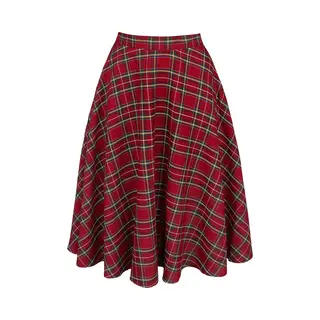 Hell Bunny Irvine Skirt Midi Skirt Red