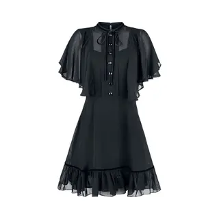Hell Bunny - Gothic Mini-jurk - Imperia Dress - Xs Tot 4XL - Voor Vrouwen - Zwart