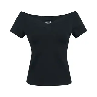 Hell Bunny Alex Top T-Shirt Black