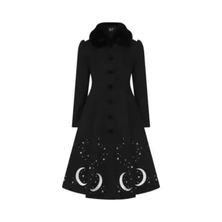 Hell Bunny Interstellar Dames Lange Jassen - Zwart - Xl