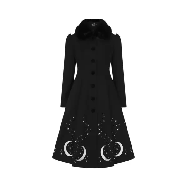 Hell Bunny Interstellar Dames Lange Jassen - Zwart - Xl thumbnail