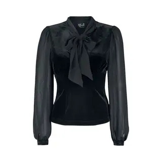 Hell Bunny Gabriella Top Blouse Black