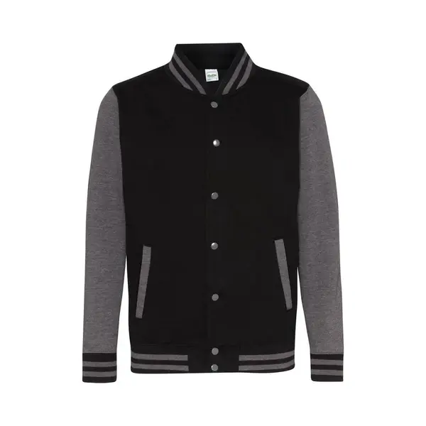 AWDis Unisex College-Jacke (2XL) (Schwarz/Graphit) thumbnail