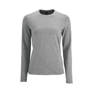Sol'S Women's Imperial Long Sleeve T-Shirt In Grey | Size, 2XL