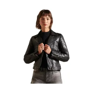 Klassische Bikerjacke Aus Leder Damen Superdry