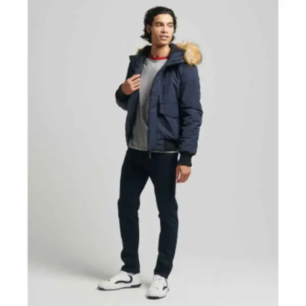 Superdry For Man. M5011113A Everest Navy Bomber Jacket (Xxl), Casual, Polyester, Long Sleeve thumbnail