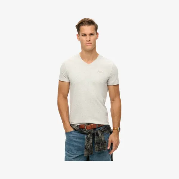 Organic Cotton V-neck T-shirt Superdry Vintage Logo thumbnail